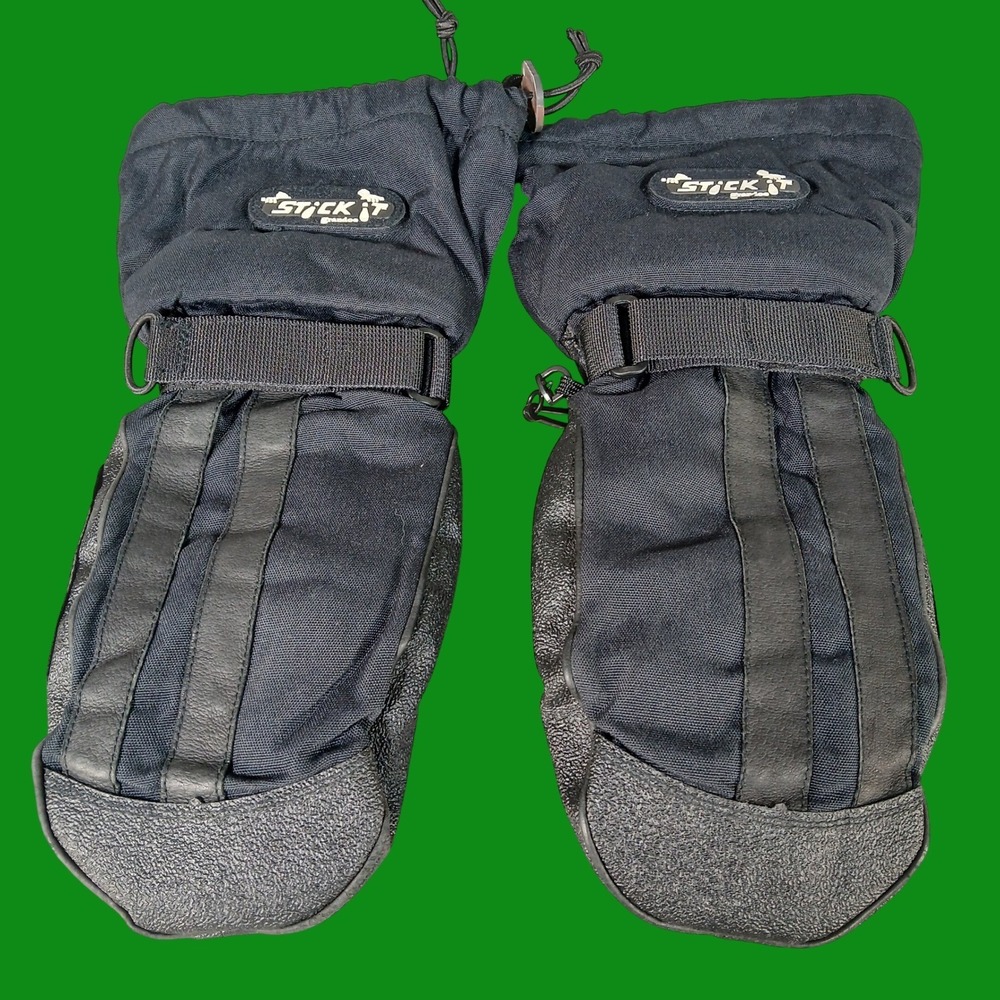 Grandoe Mittens Gloves Womens S GCS Stick It 2-in-1 Black Fleece Lined Winter